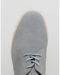 Chaussures en daim grises Dr. Martens