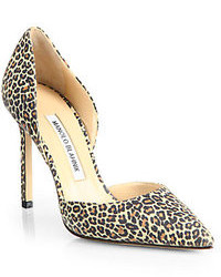 Chaussures en daim imprimées léopard beiges
