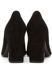 Chaussures en daim noires Saint Laurent
