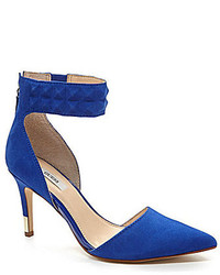 Chaussures en daim ornées bleues