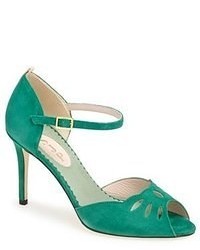 Chaussures en daim turquoise