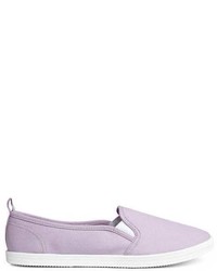 Chaussures en toile violet clair