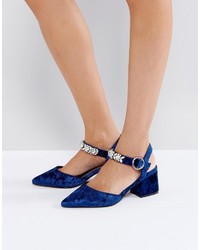 Chaussures ornées bleu marine Asos