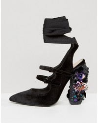 Chaussures ornées noires Asos