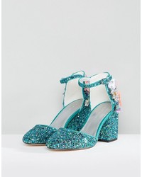 Chaussures ornées turquoise Asos