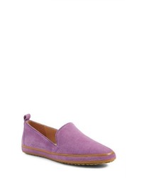 Chaussures plates en daim violet clair