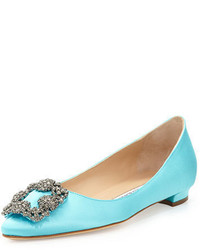 Chaussures plates turquoise
