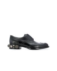 Chaussures richelieu en cuir à clous noires Dolce & Gabbana