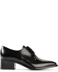 Chaussures richelieu en cuir à clous noires Ermanno Scervino