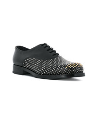 Chaussures richelieu en cuir à clous noires Emporio Armani