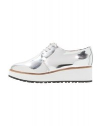 Chaussures richelieu en cuir argentées Aldo