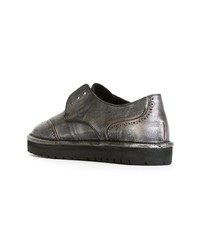 Chaussures richelieu en cuir argentées Marsèll
