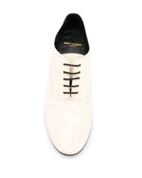 Chaussures richelieu en cuir beiges Saint Laurent
