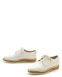 Chaussures richelieu en cuir blanches MICHAEL Michael Kors