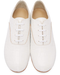 Chaussures richelieu en cuir blanches Junya Watanabe