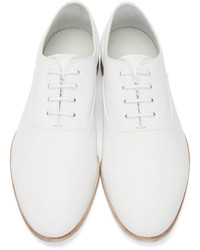 Chaussures richelieu en cuir blanches Alexander McQueen