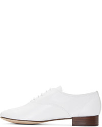 Chaussures richelieu en cuir blanches Repetto