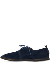 Chaussures richelieu en cuir bleu marine Marsèll