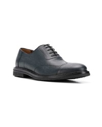 Chaussures richelieu en cuir bleu marine a. testoni