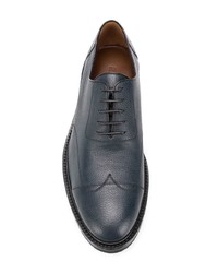 Chaussures richelieu en cuir bleu marine a. testoni