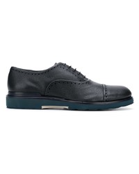 Chaussures richelieu en cuir bleu marine Giorgio Armani