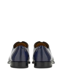 Chaussures richelieu en cuir bleu marine Ferragamo