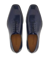 Chaussures richelieu en cuir bleu marine Ferragamo