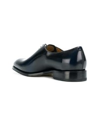 Chaussures richelieu en cuir bleu marine Salvatore Ferragamo