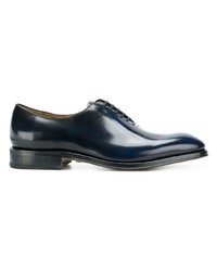 Chaussures richelieu en cuir bleu marine Salvatore Ferragamo