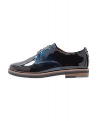 Chaussures richelieu en cuir bleu marine Marco Tozzi