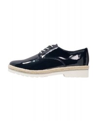 Chaussures richelieu en cuir bleu marine Marco Tozzi