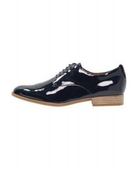 Chaussures richelieu en cuir bleu marine Tamaris