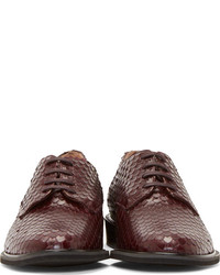 Chaussures richelieu en cuir bordeaux Robert Clergerie