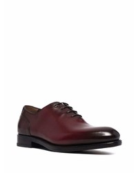 Chaussures richelieu en cuir bordeaux Salvatore Ferragamo