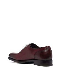 Chaussures richelieu en cuir bordeaux Salvatore Ferragamo