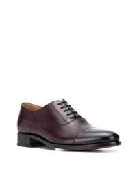 Chaussures richelieu en cuir bordeaux Scarosso