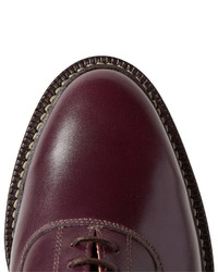 Chaussures richelieu en cuir bordeaux Thom Browne
