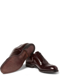 Chaussures richelieu en cuir bordeaux Alexander McQueen