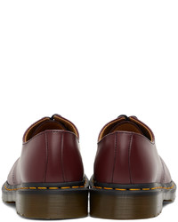 Chaussures richelieu en cuir bordeaux Dr. Martens