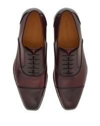 Chaussures richelieu en cuir bordeaux Ferragamo