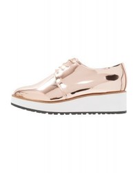 Chaussures richelieu en cuir dorées Aldo