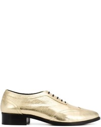 Chaussures richelieu en cuir dorées Anine Bing