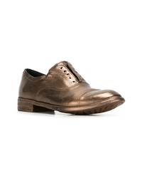 Chaussures richelieu en cuir dorées Officine Creative