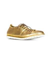 Chaussures richelieu en cuir dorées Marsèll