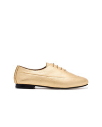 Chaussures richelieu en cuir dorées Newbark