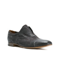 Chaussures richelieu en cuir gris foncé Premiata