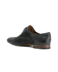Chaussures richelieu en cuir gris foncé Premiata