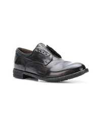 Chaussures richelieu en cuir gris foncé Officine Creative