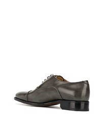 Chaussures richelieu en cuir gris foncé Scarosso
