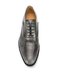 Chaussures richelieu en cuir gris foncé Scarosso